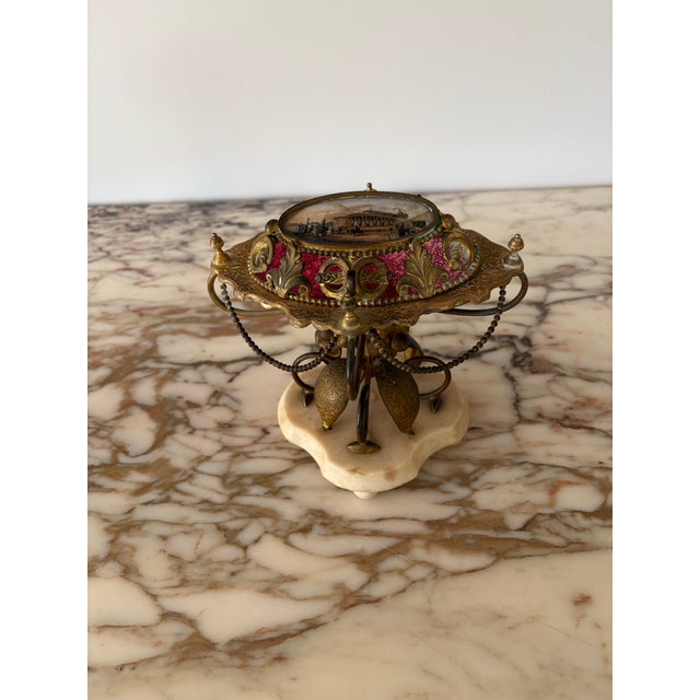 Stunning 19th century Grand Tour piece in red glass with a crystalline finish on the bottom giving the look of “sugar...