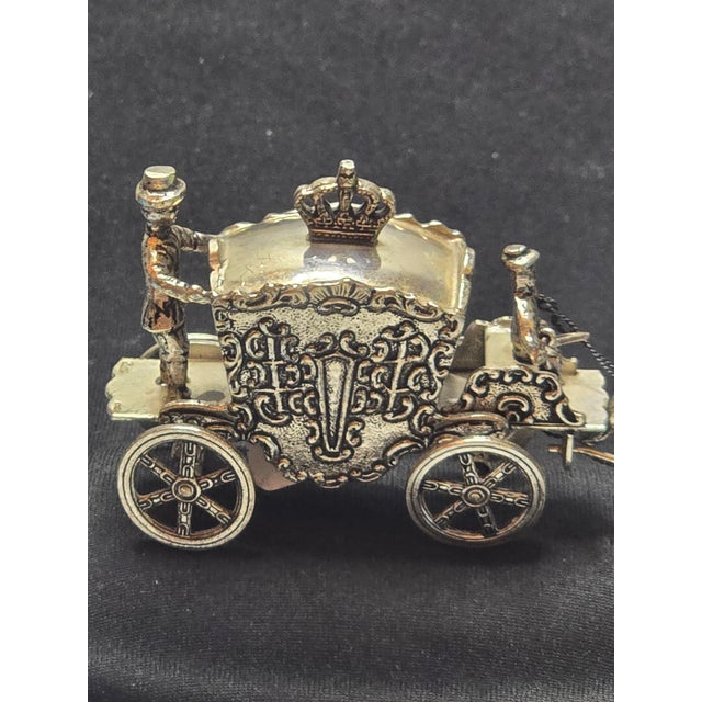 Miniature Horse Carriage, Silver, 1949 H. Hooykaas, Schoonhoven, Netherlands For Sale In Salt Lake City - Image 6 of 12