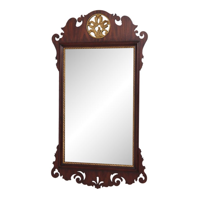 Henkel Harris Model H-35 Chippendale Mahogany Mirror For Sale