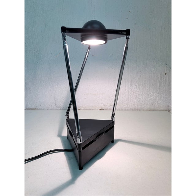Multi-adjustable table lamp from the 1980s, designed by f.a. Porsche for luci italia, 1983. Light source: halogen or led...