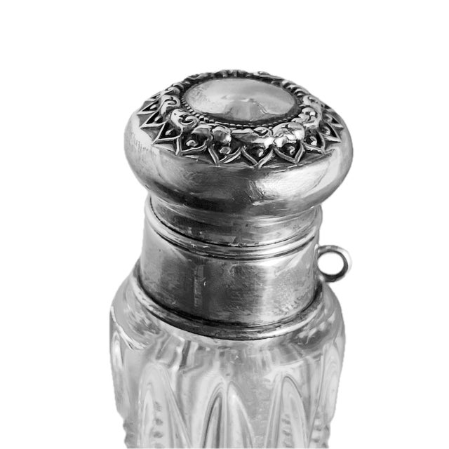 Silver Vintage Art Deco Silver & Crystal Flacons Set For Sale - Image 8 of 12