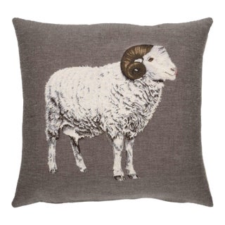 Arles Merino Sheep Tapestry Cushion With Feather Filler - 46x46cm (18"x18") For Sale