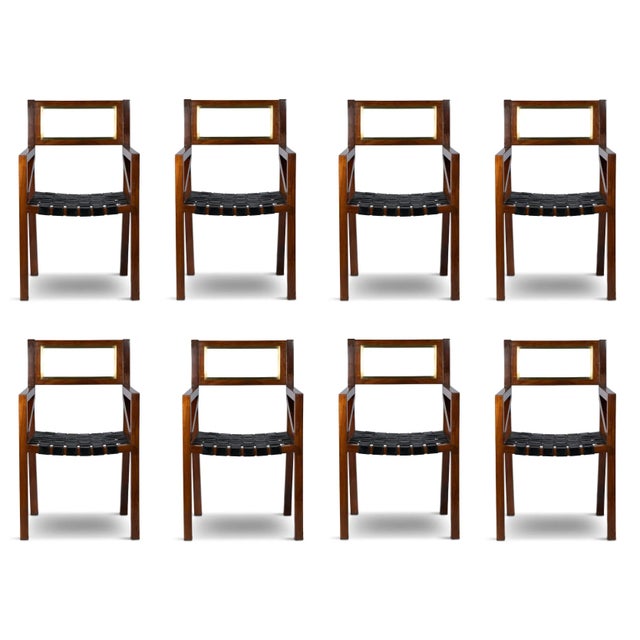 Wintri Contemporary Rosewood Finish Dining Chairs From Boston Mills - Set of 4 For Sale - Image 11 of 11