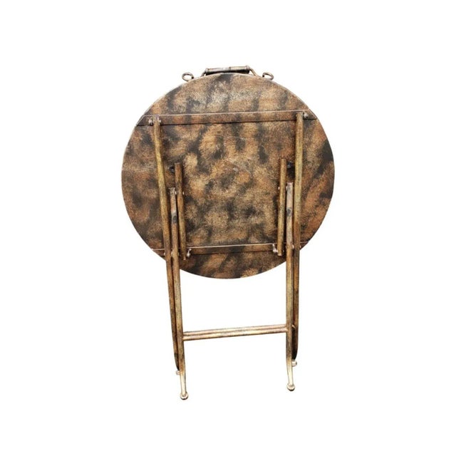 Brass, Copper and Iron Folding Galleried Tray Table For Sale In Washington DC - Image 6 of 7