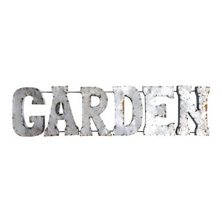 "Garden" Metal Marquee Sign For Sale