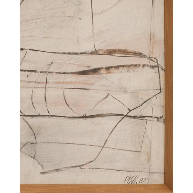 This elegant abstract composition exemplifies Istvan Fisch’s synthesis of architectural structure and expressive freedom....