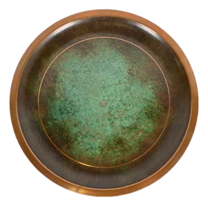 Carl Sorensen Art Deco Verdigris Bronze Large Charger Plate or Tray
