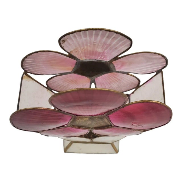 Boho Chic Capiz Shell Topiary Flower Vase/Pencil Holder For Sale - Image 3 of 8