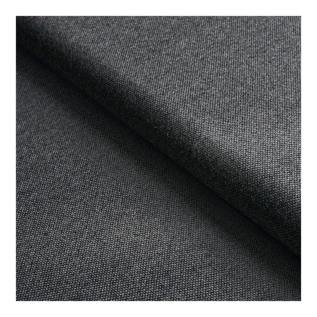 Schumacher Atticus Wool Fabric in Graphite For Sale