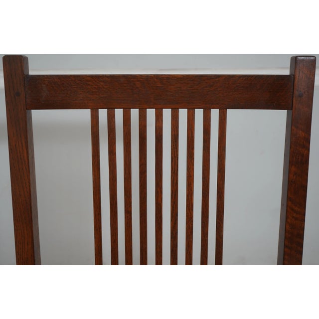 2000 - 2009 Set of 6 Stickley Mission Oak Dining Room Chairs For Sale - Image 5 of 18