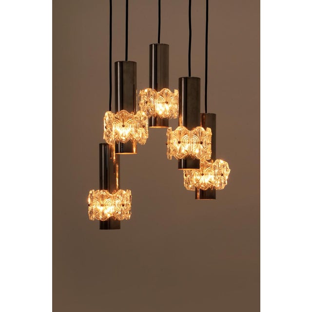 Vintage Chandelier Cascade Hanging Lamp with 5 Lamps, 1960s For Sale - Image 4 of 14