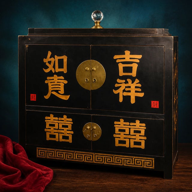 Late 19th Century Chinese Happy Marriage Cabinet For Sale In Sacramento - Image 6 of 10