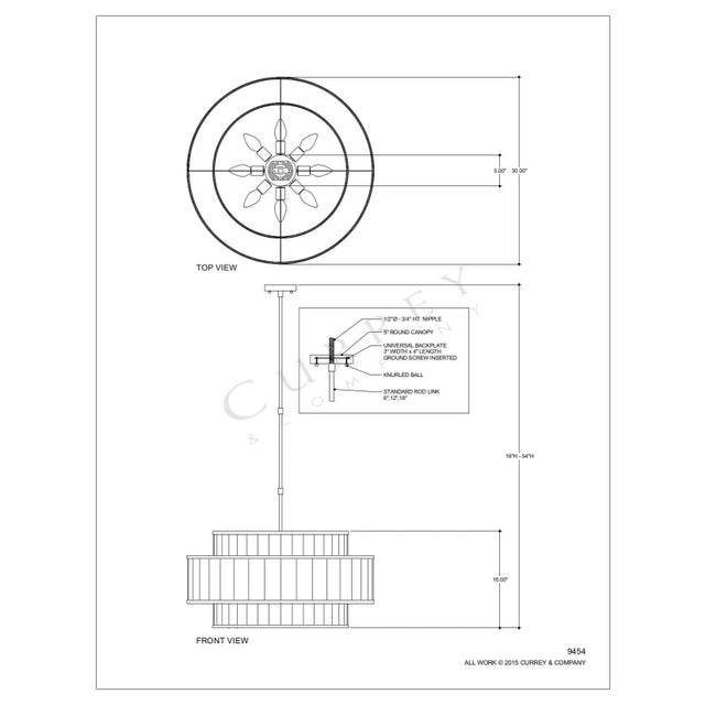 Currey & Company Currey & Company Fantine Large Chandelier For Sale - Image 4 of 5