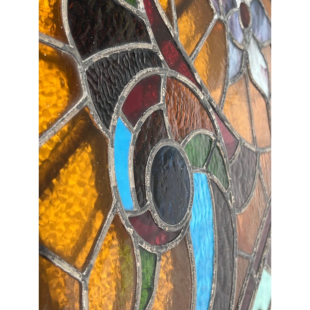 Pair of American Victorian Stained Glass Windows For Sale - Image 14 of 18