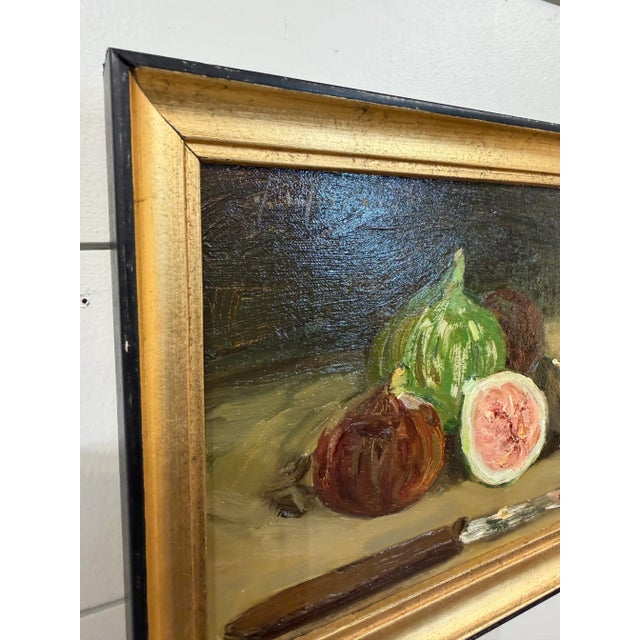 Contemporary Oil Still Life of Fig For Sale - Image 3 of 7