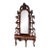 Antique Rococo Revival Carved Walnut Rouge Marble Top Pier Mirror C1890 For Sale