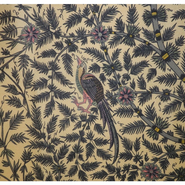 Textile Late 20th Century Liberty of London Peacock Garden Silk Scarf For Sale - Image 7 of 12