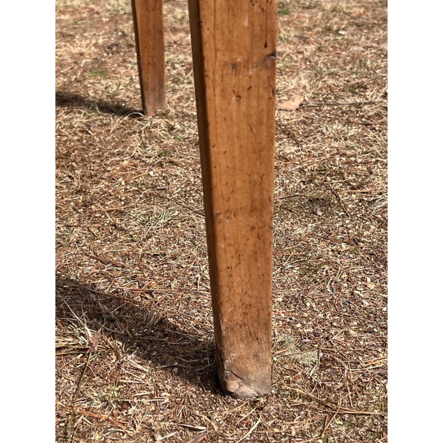 Early 19th Century Provincial Farmhouse Work Table, Scrubbed Fruitwood For Sale - Image 13 of 13