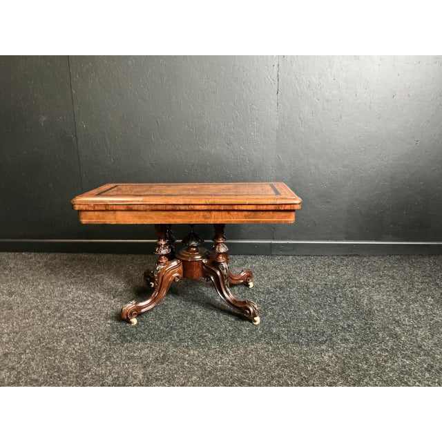 Victorian Burr Walnut Coffee Table, 1865 For Sale - Image 3 of 8