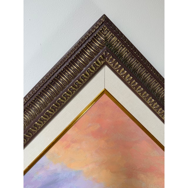 1980s Carver Figurative Tropical Landscape Oil on Canvas Painting, Framed For Sale - Image 11 of 12