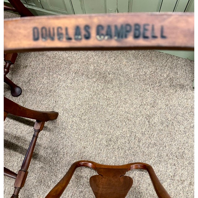 Brown Late 20th Century Set of 6 Bench Made Cherry Queen Anne Style Dining Chairs by Douglas Campbell For Sale - Image 8 of 10