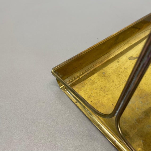 Metal Vintage German Tiki Brass and Bamboo Tray from Grasoli, 1950s For Sale - Image 7 of 18