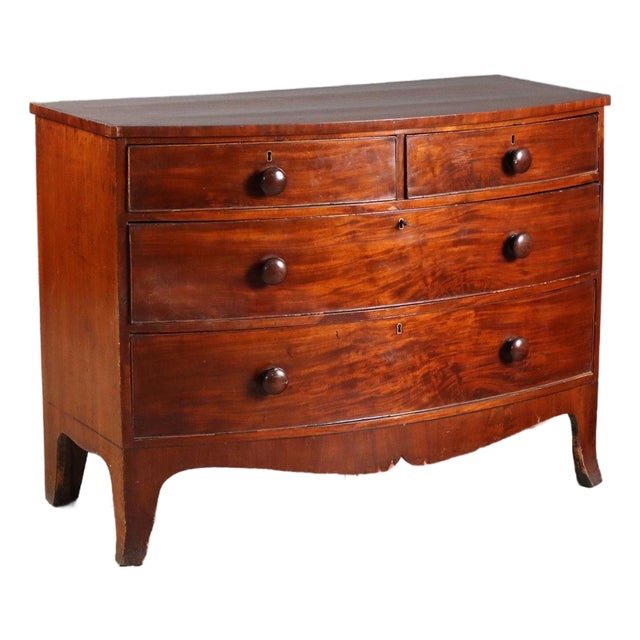 Chest of Drawers in Mahogany with Maple and Ebony Inlays For Sale