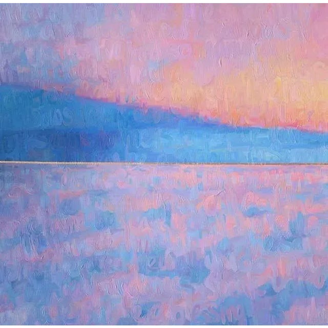 Christina Major Christina Major Oil on Canvas by Christina Major Titled Cloud Series 1 2023 - A Pair For Sale - Image 4 of 6