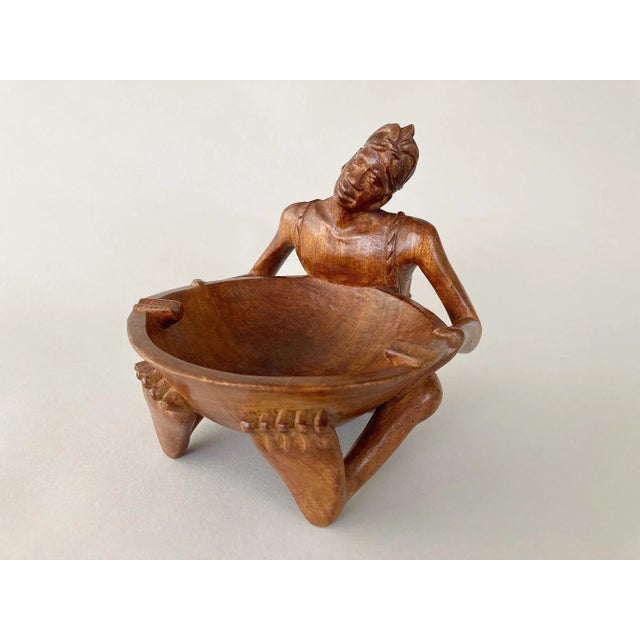 1920s African American Woman Carved Wood Ashtray For Sale In San Francisco - Image 6 of 6