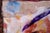 Blocks of Color on a Red Field in Acrylic on Textured Paper Abstract color field composition by California-based artist,...