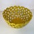 1990s Contemporary Free Form Cutout Ceramic Decorative Bowl in Mustard Yellow For Sale - Image 6 of 13