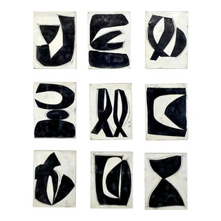 "Unyielding" Contemporary Encaustic Collage Installation by Gina Cochran - 9 Panels For Sale