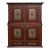 Dated 1831 Scandinavian Painted Step-Back Pine Cupboard with Initials R.K.S. For Sale