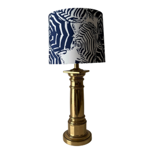 Late 20th Century Nautical Brass Column Table Lamp