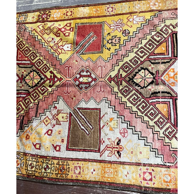 Antique Oushak Gallery/Runner 4'4" X 13'7" #15527 For Sale - Image 9 of 12