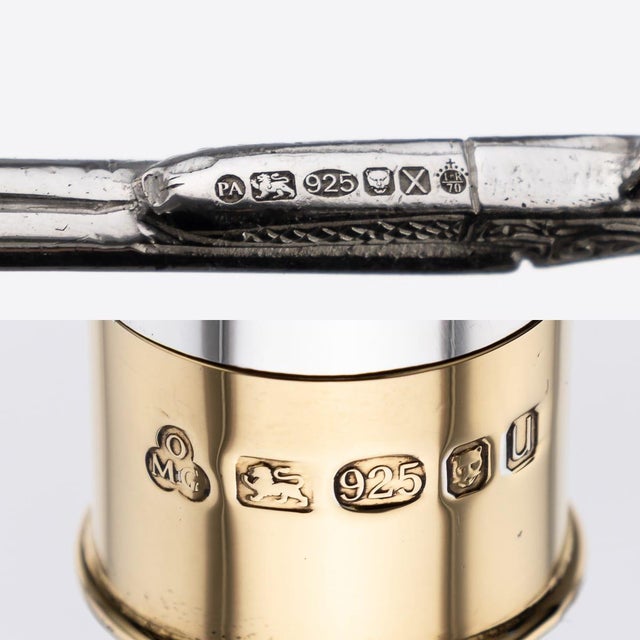 21st Century English Novelty Shotgun Shaped Silver Butt Markers in Case, 2019, Set of 11 For Sale - Image 13 of 14