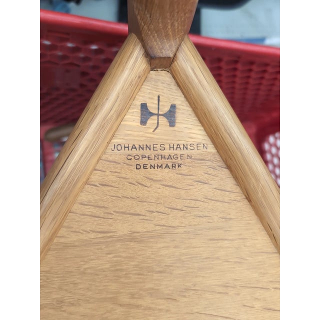 Johannes Hansen 1950s Authentic Hans Wegner Valet Chair Jh540 Johannes Hansen Teak/Oak Stamped - MCM For Sale - Image 4 of 18