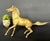 Beautiful vintage brass running horse figure. Measuring approximately 11" long by 8" tall, this striking sculpture...