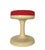 An iconic plastic stool in vanilla/butter with red fabric cushion on top, it was designed by Friedrich Stuckenbröker circa...