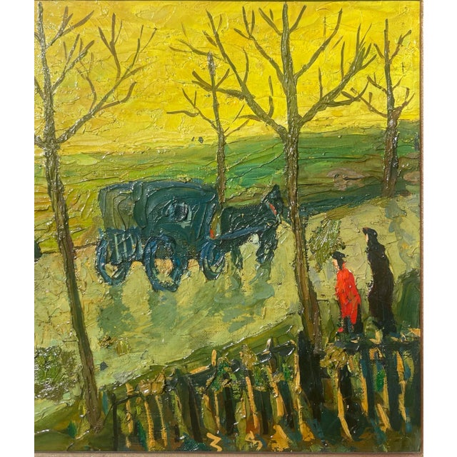 Painting "On the Road to the Saints" Oil on Canvas Signed E. Bellini, France 1935 For Sale - Image 9 of 11