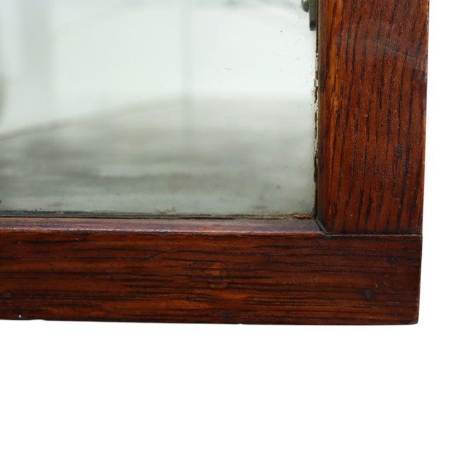 1910s Antique Oak & Beveled Glass Country Store Table Top Candy Display Case C1910 For Sale - Image 5 of 10