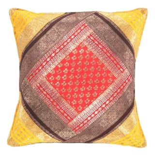 Pasargad DC Sari Silk Square Pillow Case For Sale
