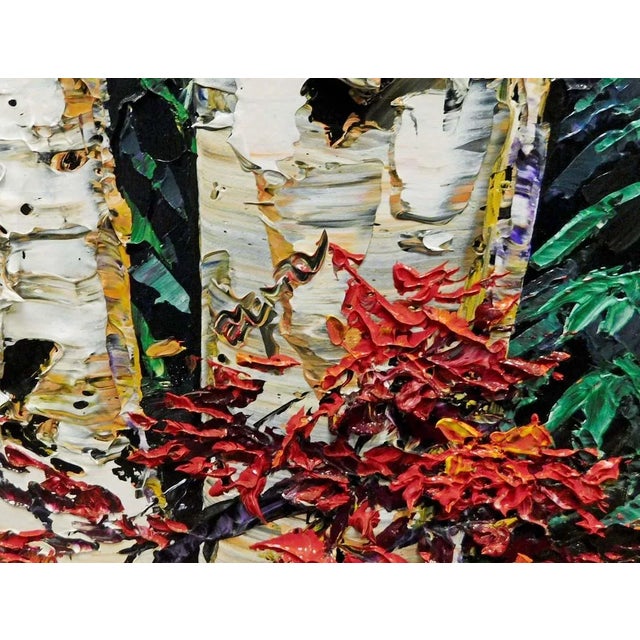 Maya Eventov "Evergreen Dream" Original Acrylic Flowers Hand Signed Adl022613-01 For Sale - Image 4 of 12