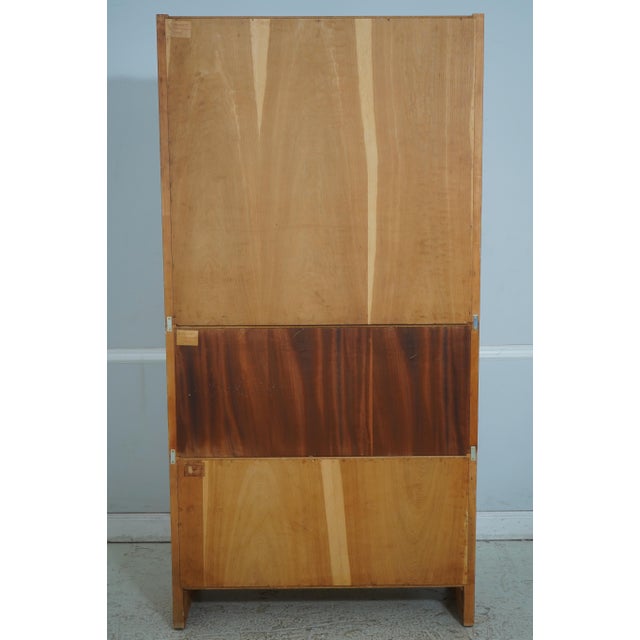 1950s German Mid Century Modern 3 Piece Oak Bookcase Cabinet For Sale - Image 16 of 17