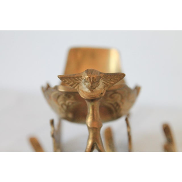 Metal Vintage Brass Sleigh and Reindeer For Sale - Image 7 of 12