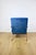 Vintage Blue Velvet VAR B-310 Chair in Dark Wood, 1960s For Sale - Image 6 of 11