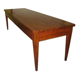 Antique Rectangular Table in Elm, Italy, Early 19th Century For Sale
