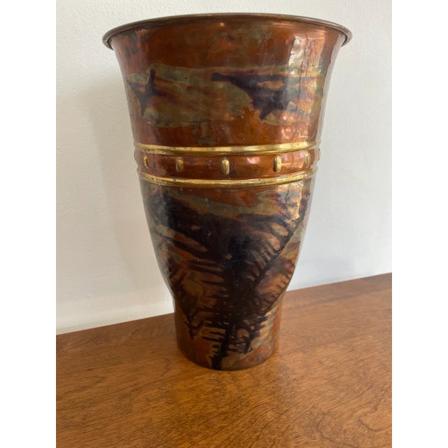 1990s Large Brass Vase For Sale - Image 6 of 7