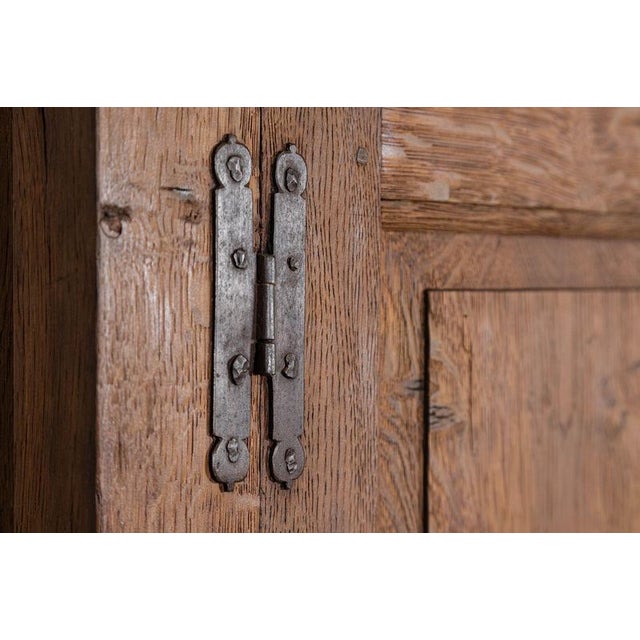18th Century English Stripped Oak Livery Cupboard, 1780 For Sale - Image 10 of 18