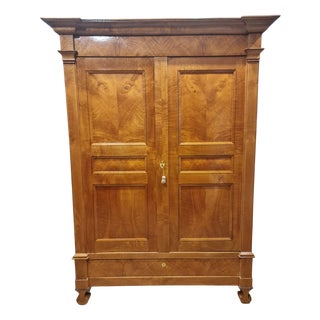 Biedermeier Ash Burl Wardrobe, 1820 For Sale